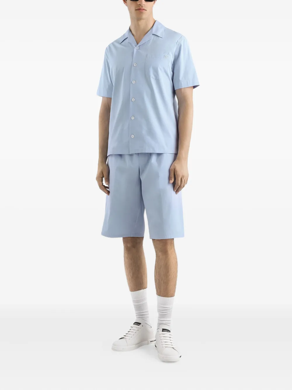 Dolce & Gabbana revere-collar pocket shirt Blauw