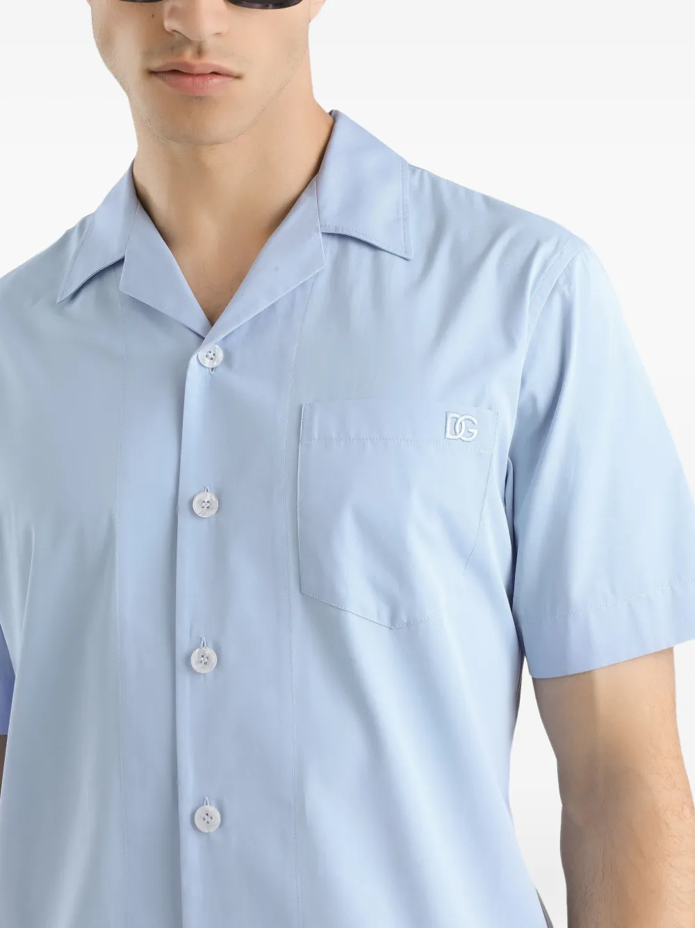 Dolce & Gabbana revere-collar pocket shirt Blauw