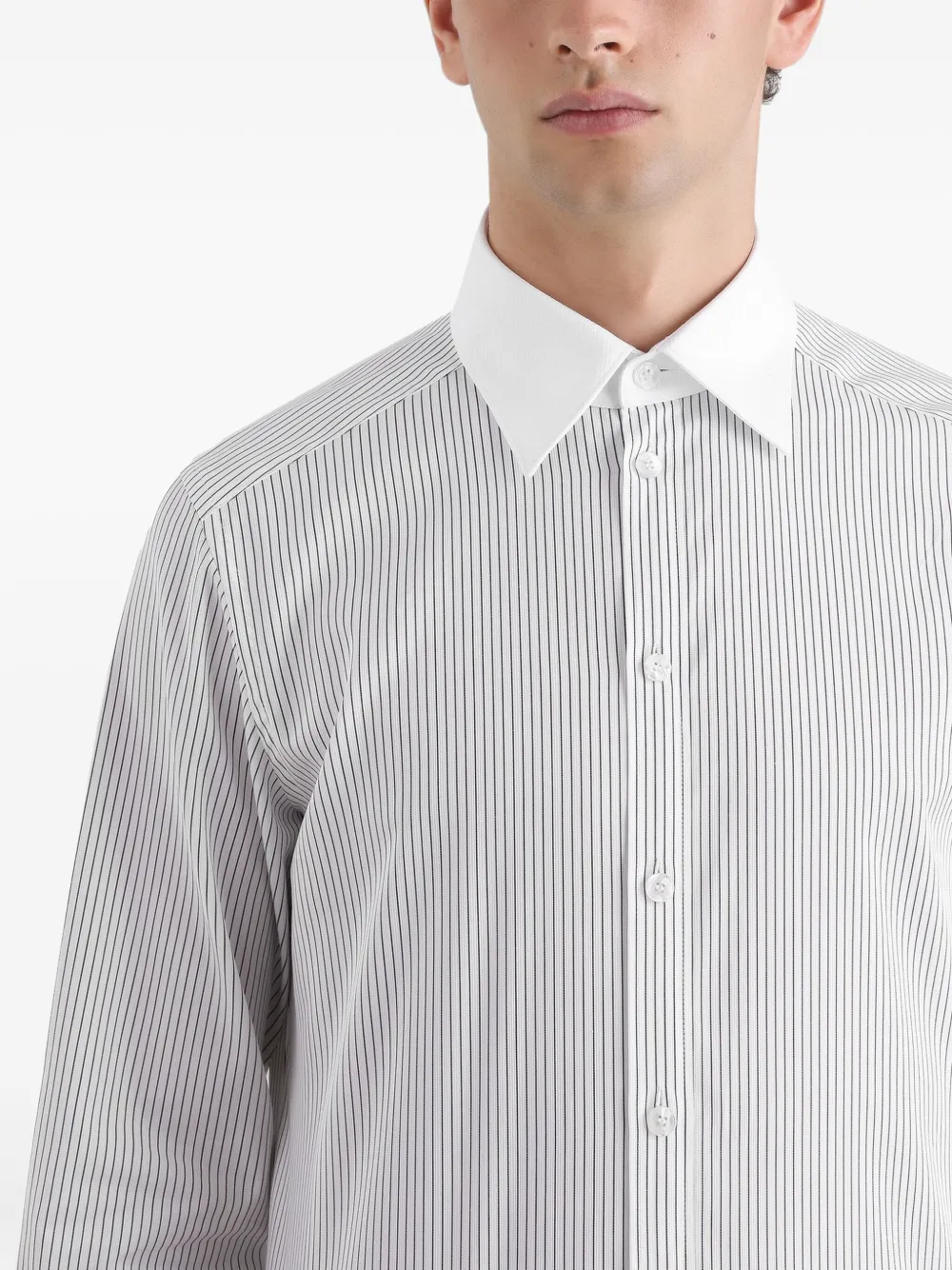 Dolce & Gabbana Gestreept overhemd met lange mouwen Wit