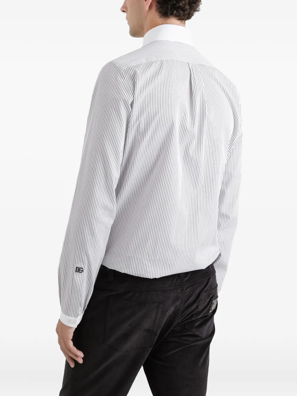 Dolce & Gabbana Gestreept overhemd met lange mouwen Wit