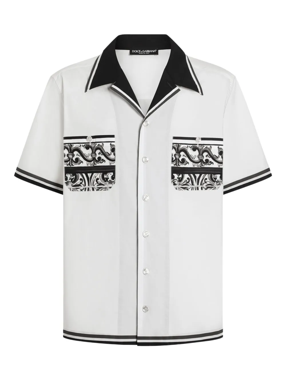 Dolce & Gabbana Overhemd met Majolica-print Wit
