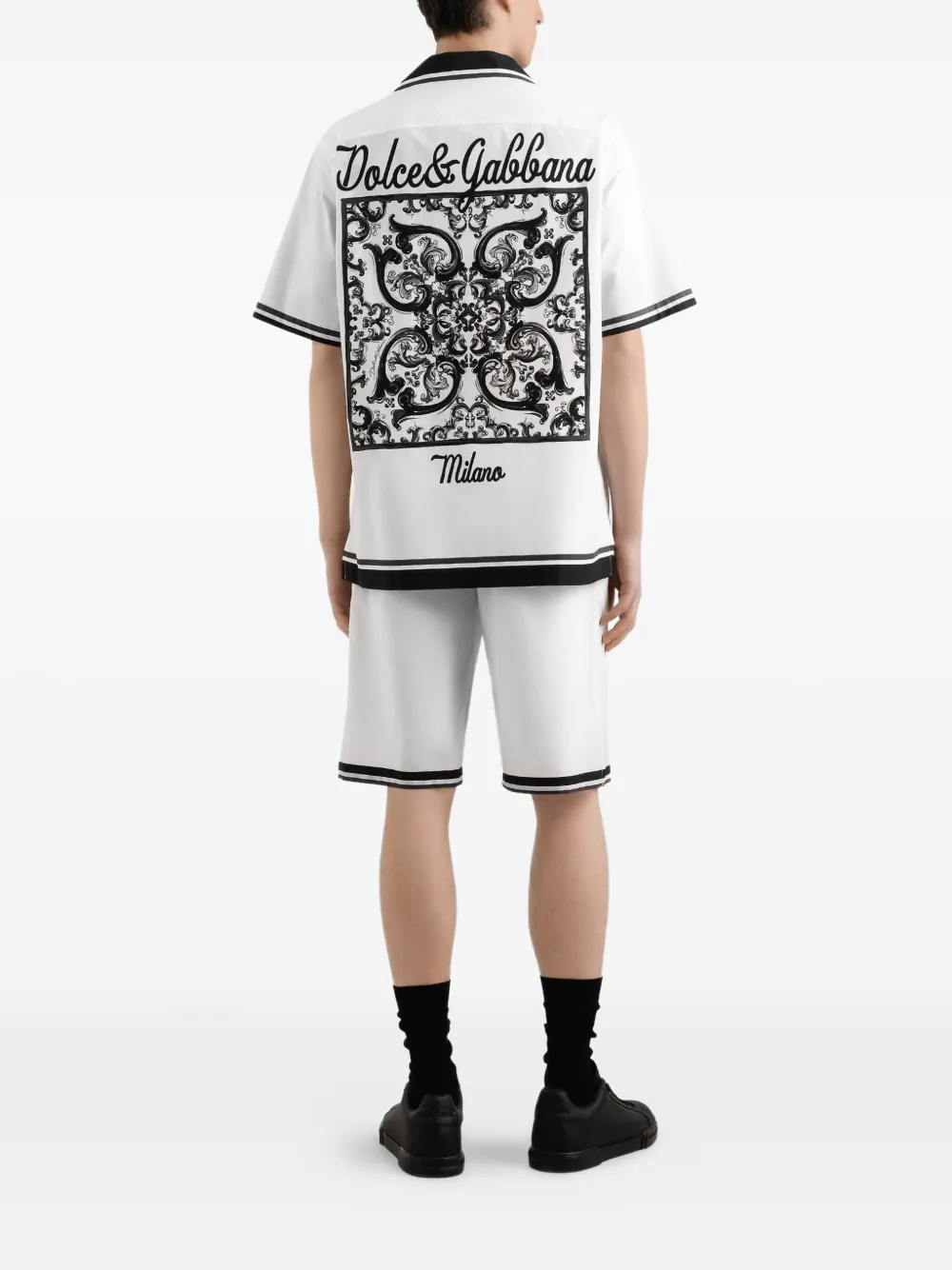 Dolce & Gabbana Overhemd met Majolica-print Wit