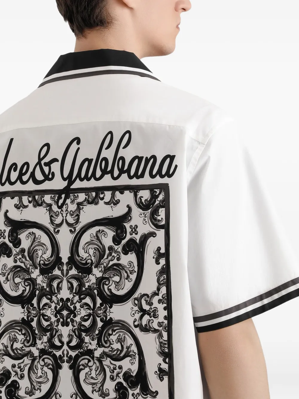 Dolce & Gabbana Overhemd met Majolica-print Wit