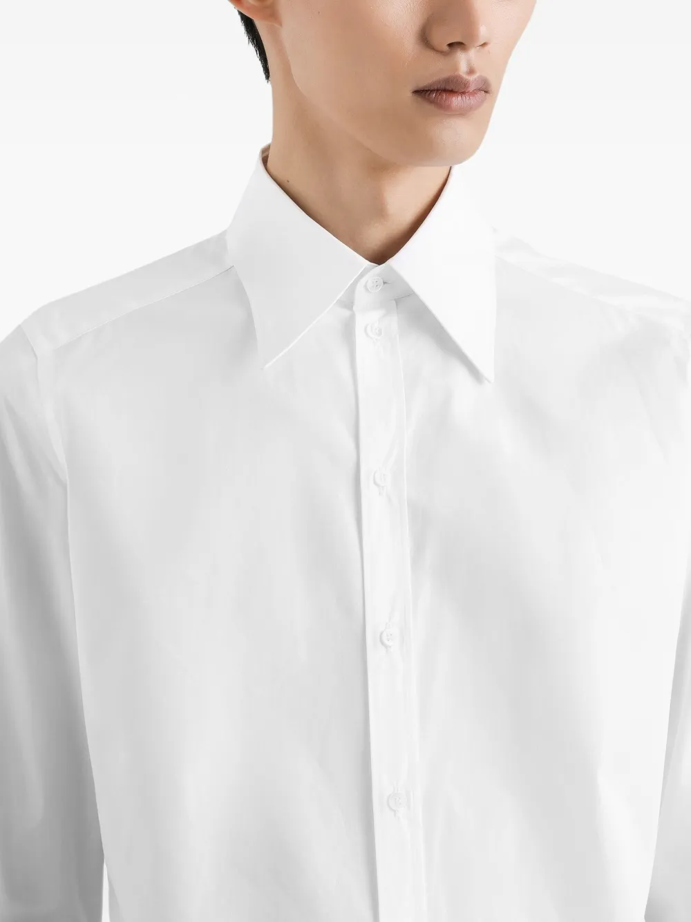 Dolce & Gabbana long-sleeve button-down shirt Wit