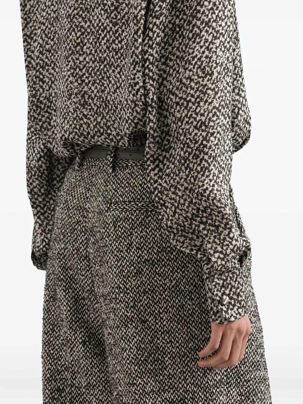 Dolce & Gabbana Overhemd met bouclé print Beige