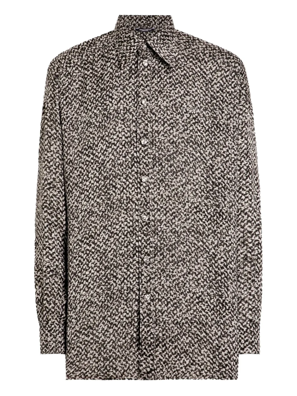 Dolce & Gabbana bouclé-print shirt | Neutrals | Image 1