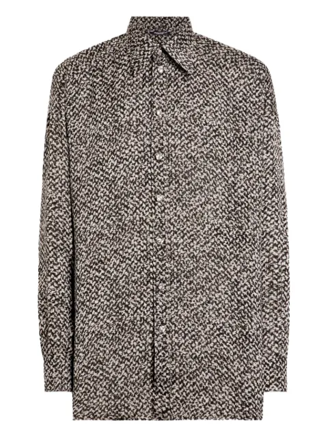 Dolce & Gabbana camisa con estampado de bouclé