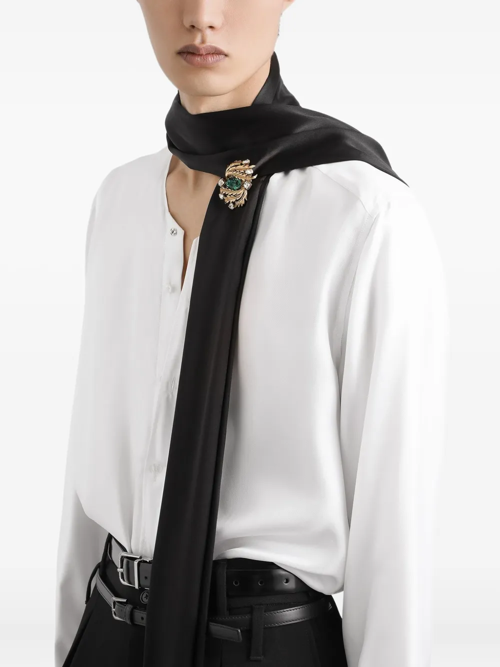 Dolce & Gabbana Overhemd met strikkraag Wit