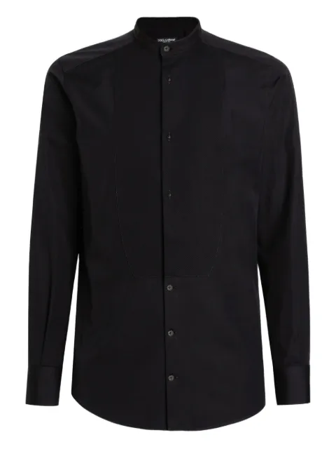 Dolce & Gabbana camisa plisada con cuello mao