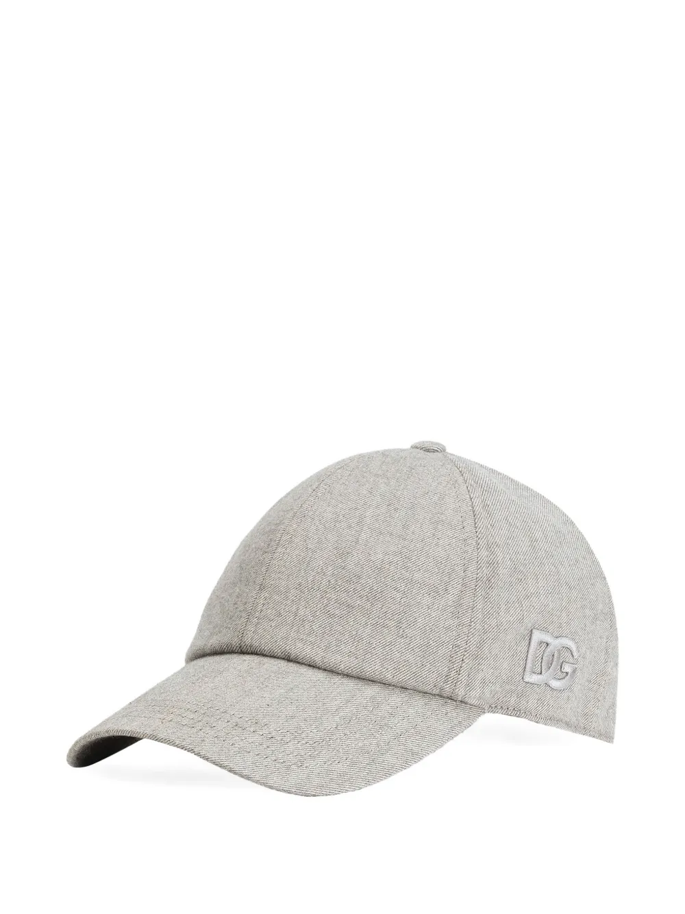 Dolce & Gabbana Honkbalpet met logopatch Grijs
