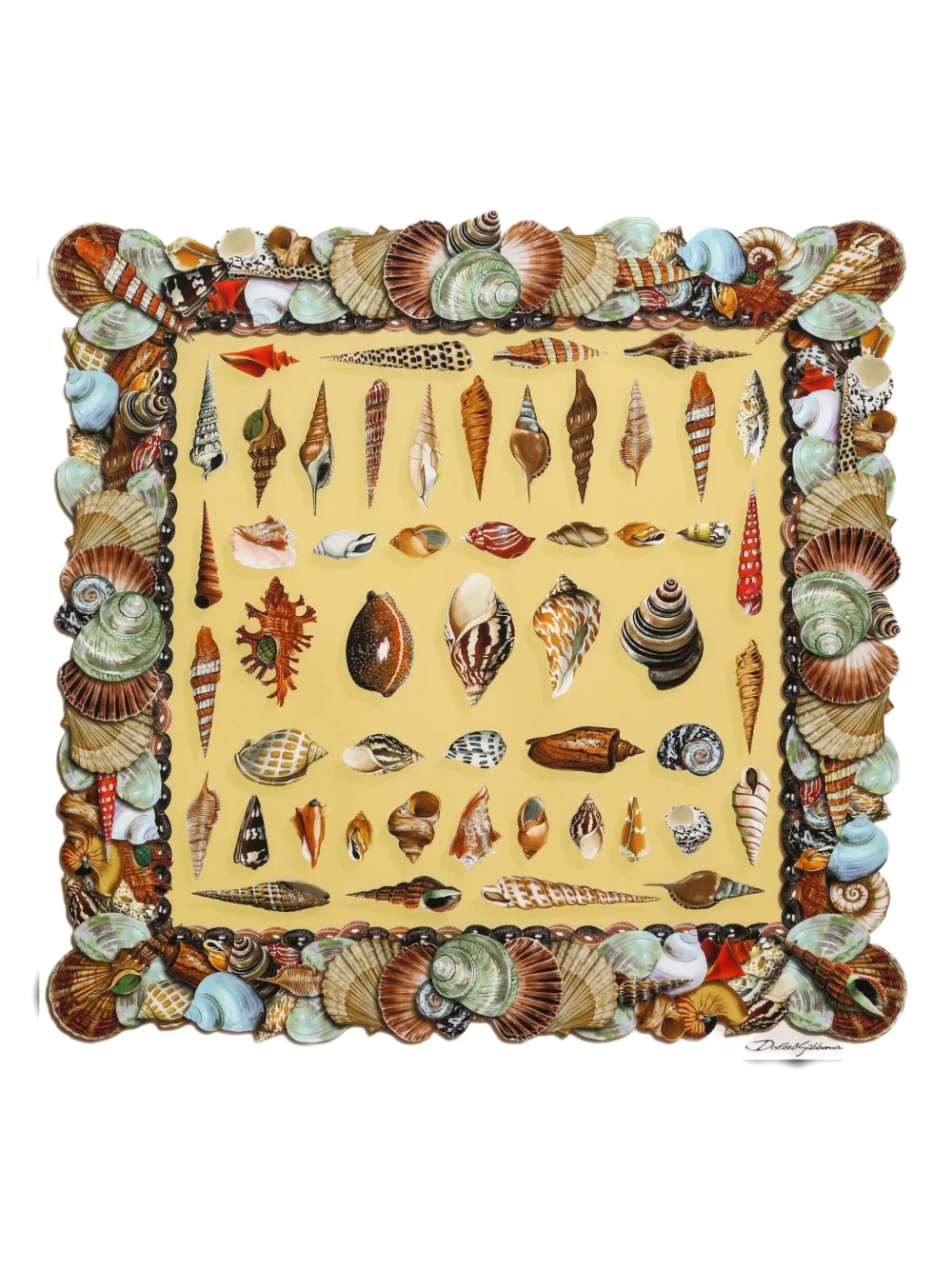 Dolce & Gabbana Foulard in seta con stampa - Giallo