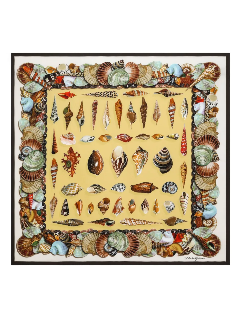 shell-print silk scarf