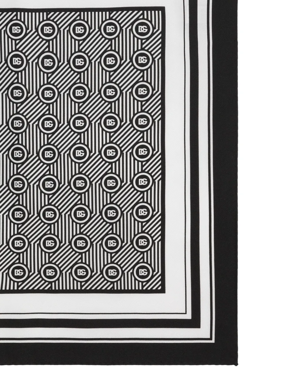 Dolce & Gabbana Zijden sjaal met logopatroon Wit