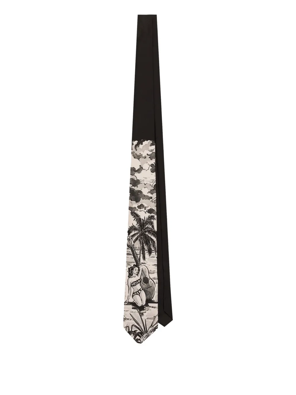 Dolce & Gabbana illustration-print tie Zwart