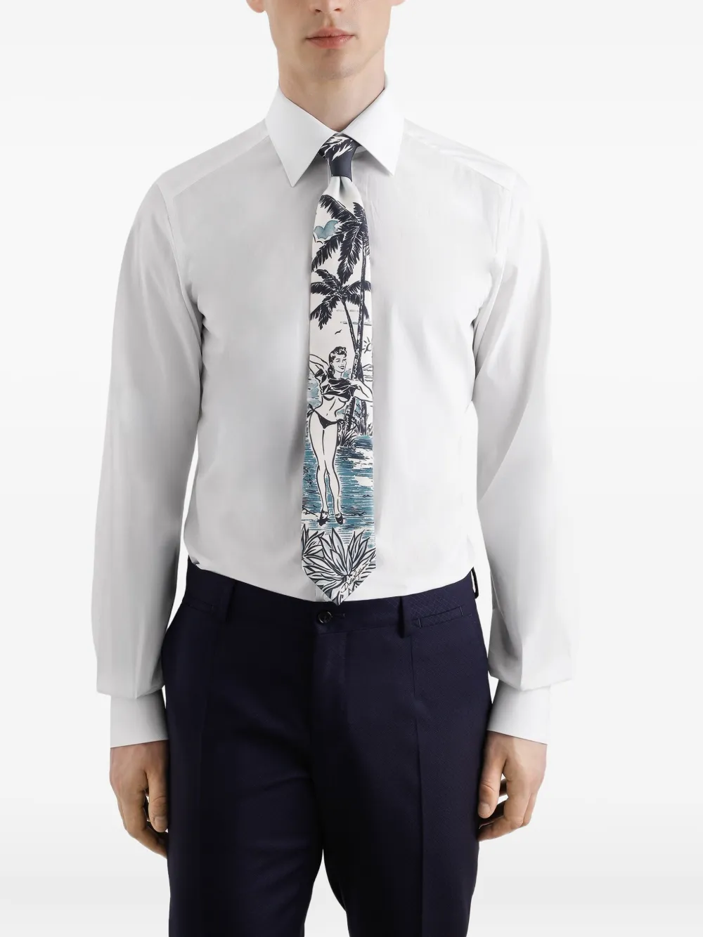 Dolce & Gabbana Stropdas met print Blauw