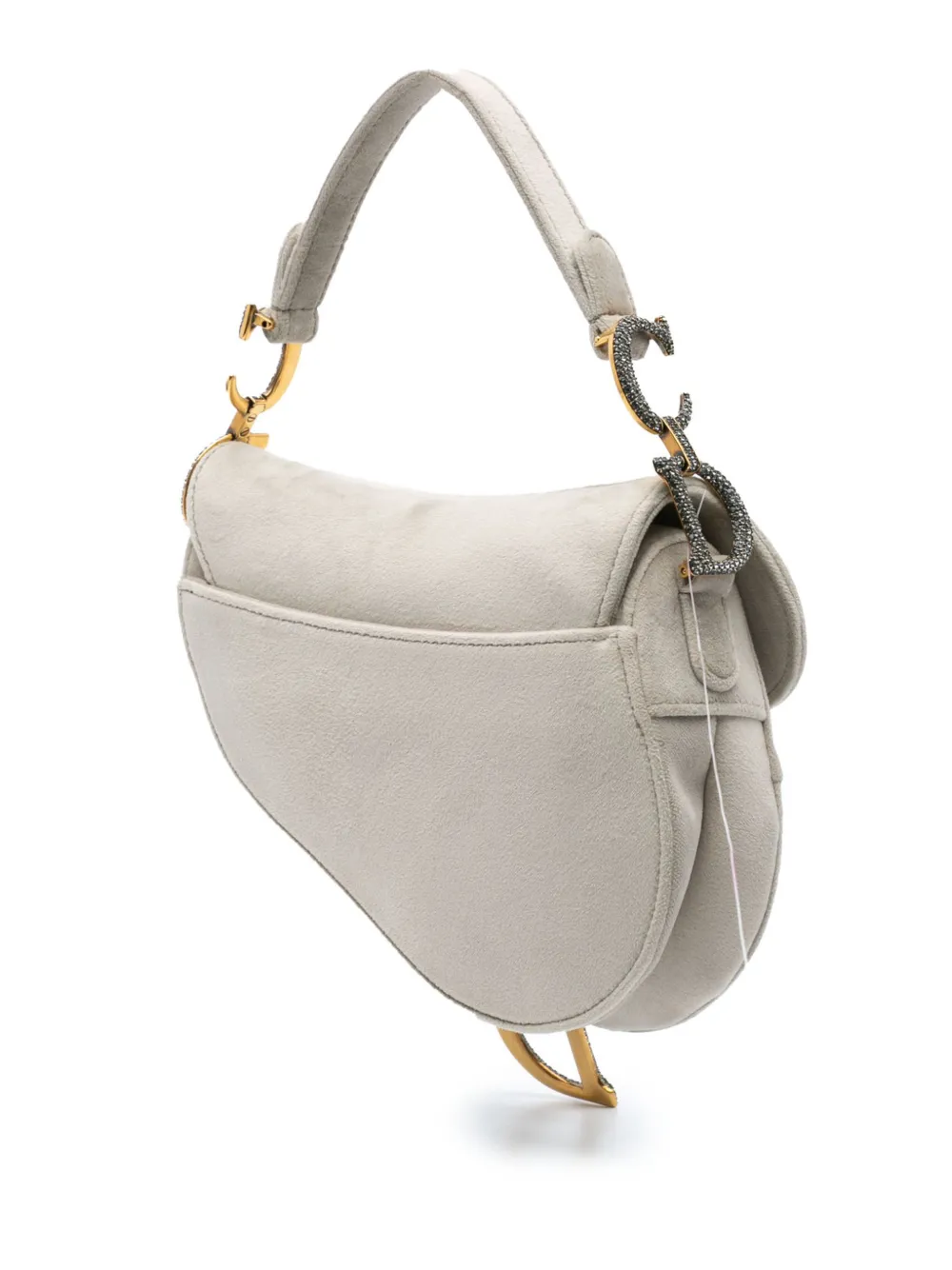 Christian Dior Pre-Owned Borsa a tracolla Saddle mini in velluto con cristalli 2020 | Pre-owned | Image 2
