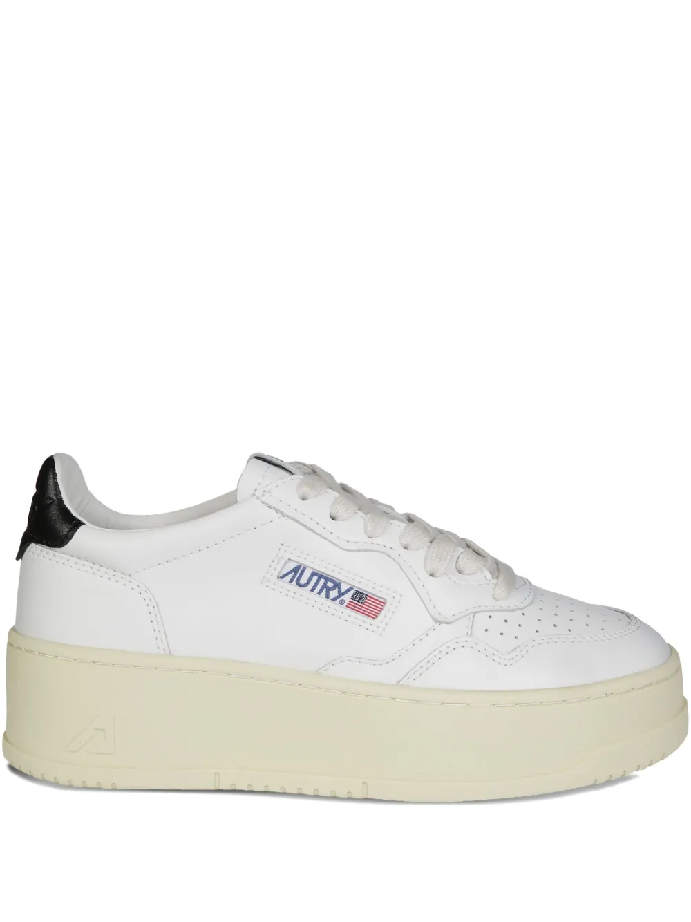 Autry logo-print platform sneakers White