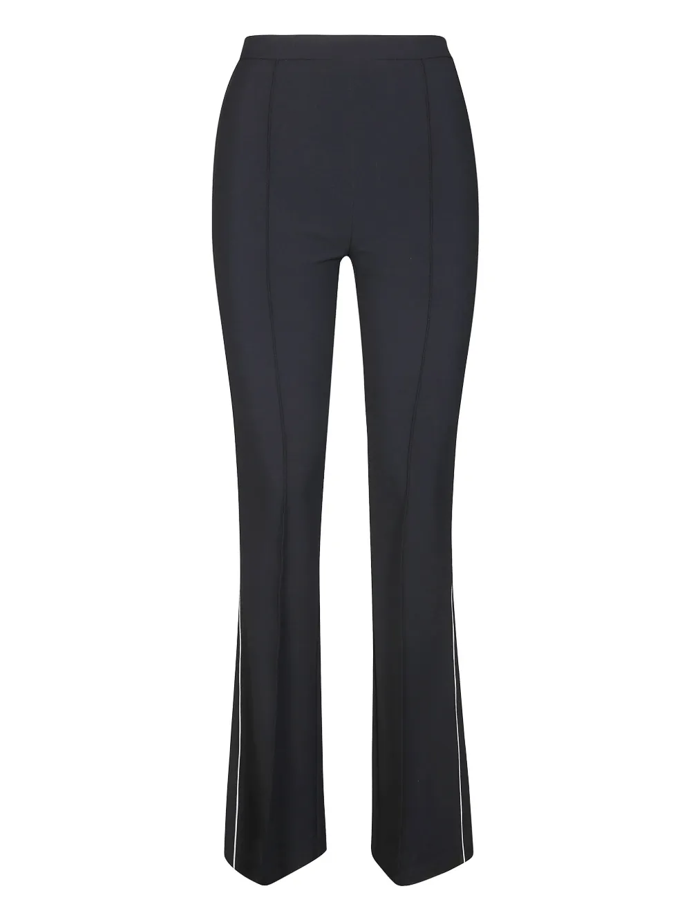 Elisabetta Franchi Flared broek met contrasterende afwerking Zwart