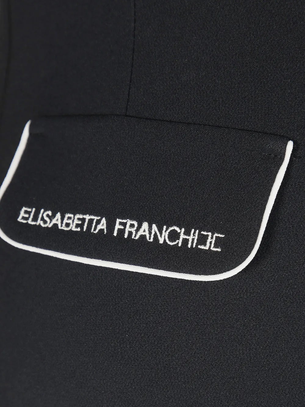ELISABETTA FRANCHI CONTRAST-PIPING FLARED TROUSERS