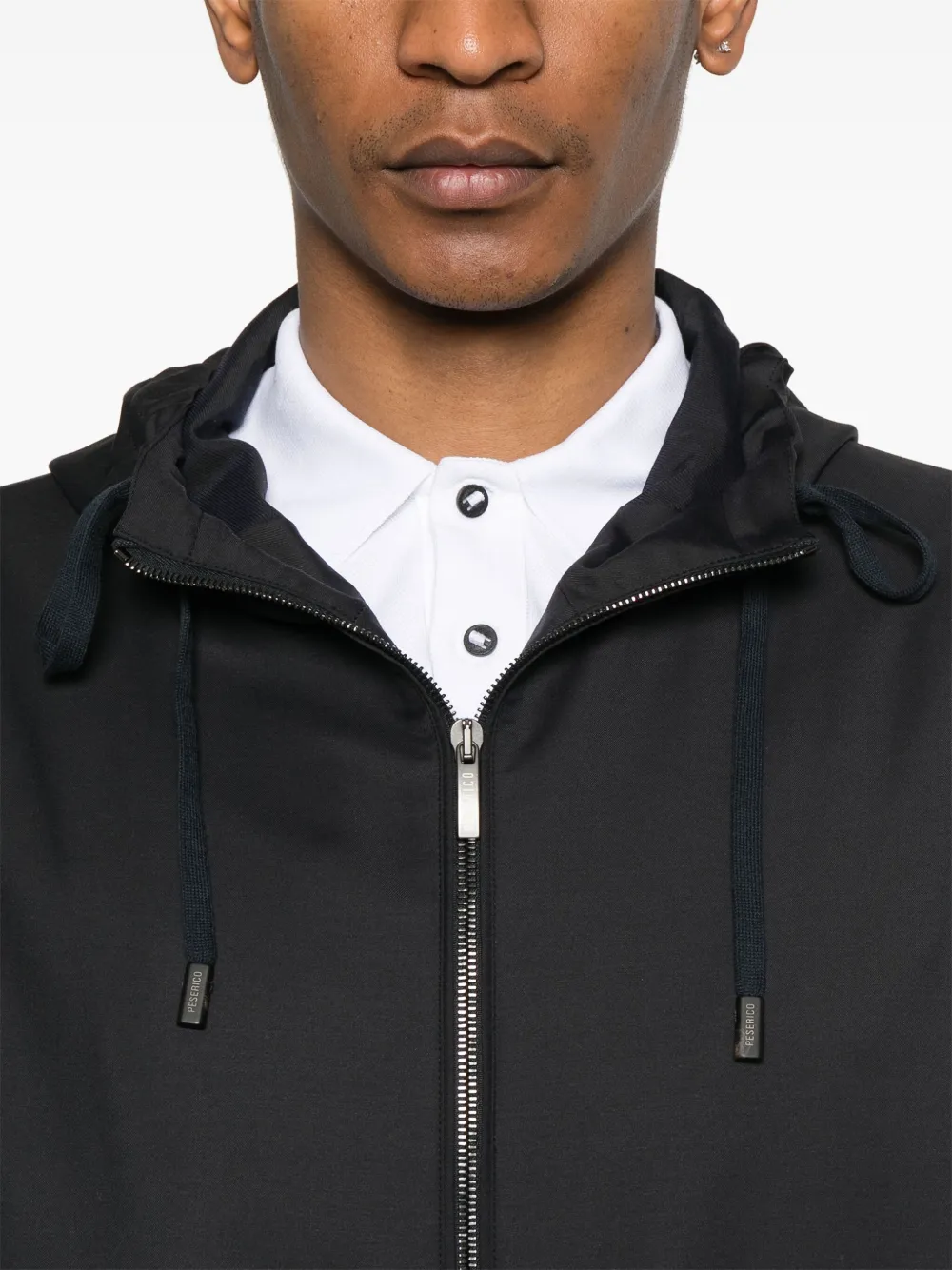 Peserico Jack met capuchon Blauw