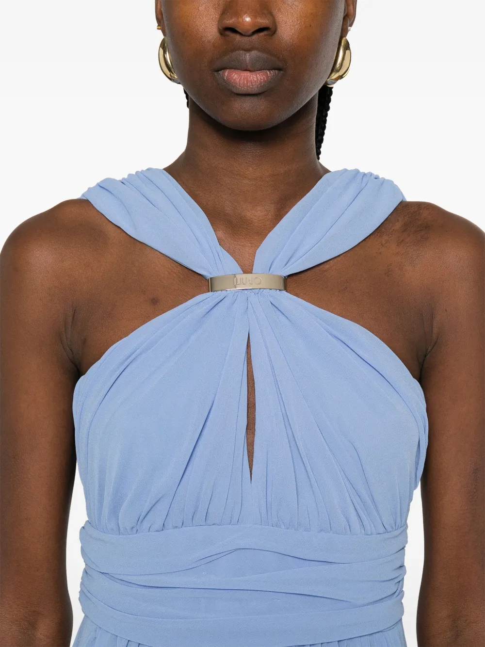 LIU JO Avondjurk met gesmockt detail Blauw