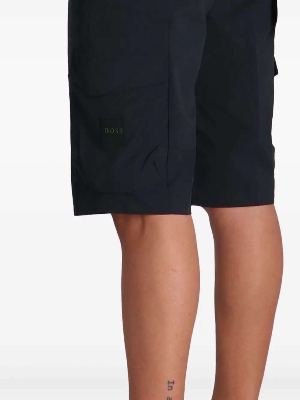 BOSS T-shirt met grafische print en zak Blauw