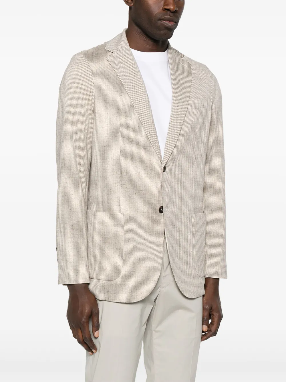 Circolo 1901 Blazer met pied-de-poule print Beige