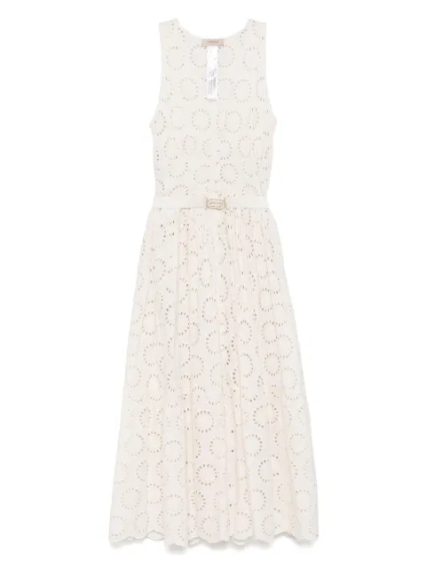 TWINSET robe longue à broderie anglaise