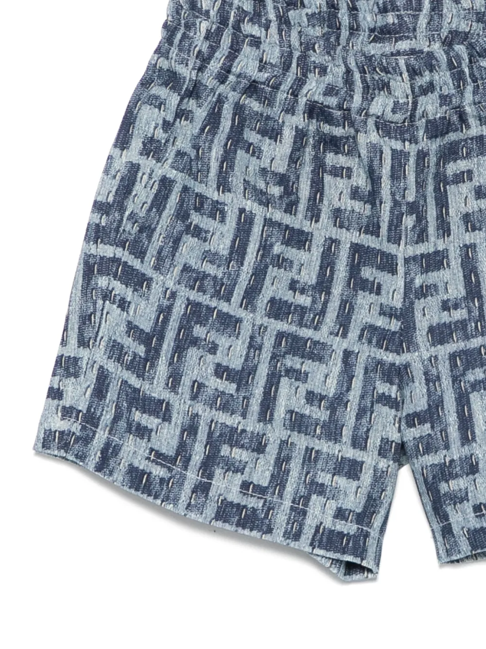 Fendi Kids Shorts met print Blauw