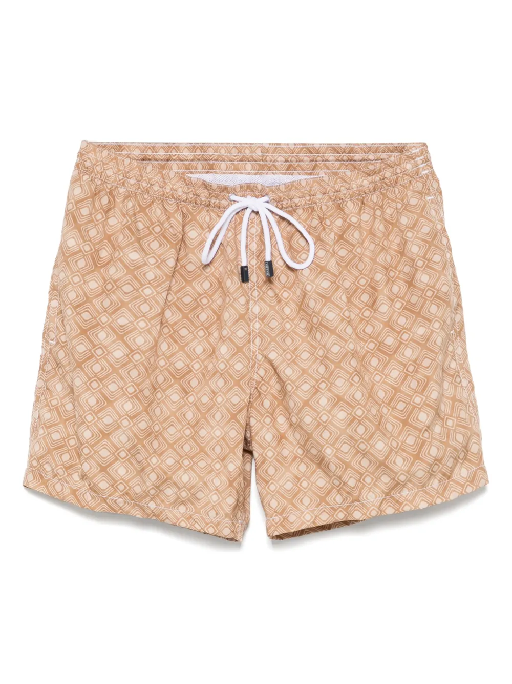Barba geometric-print swim shorts | Neutrals | Image 1