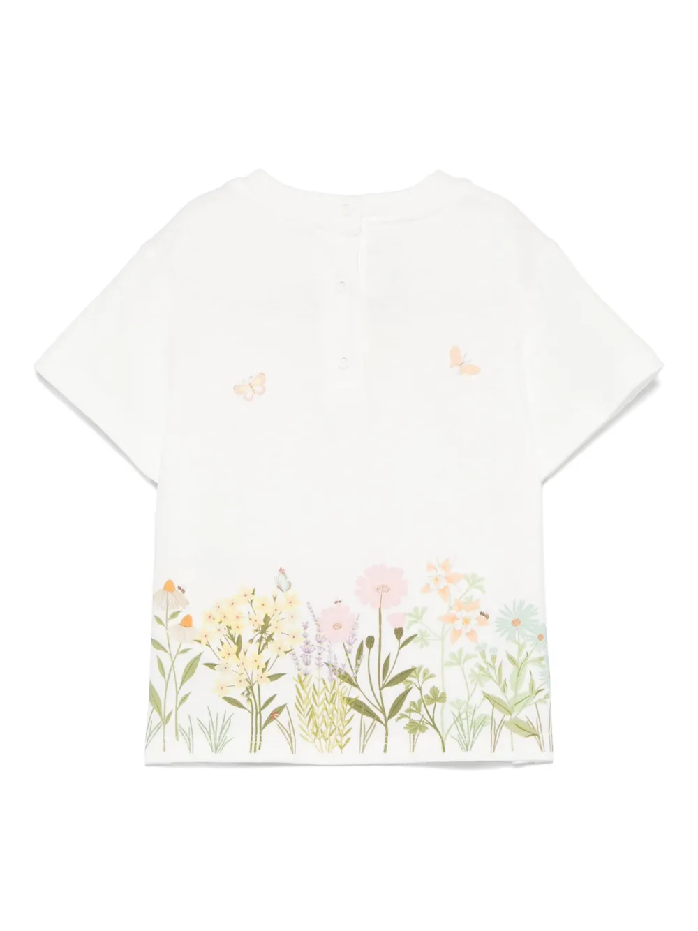 Fendi Kids T-shirt met geborduurd logo Wit