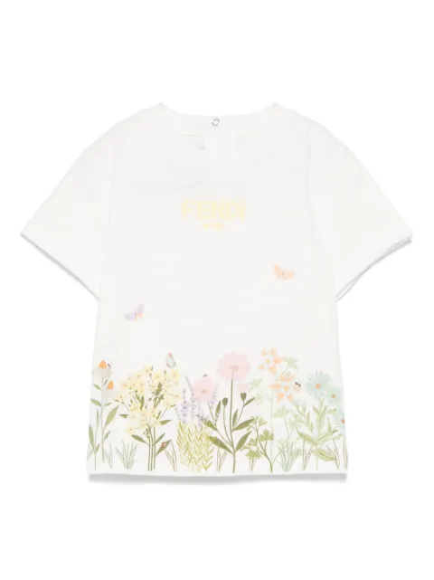 Fendi Kids embroidered-logo T-shirt