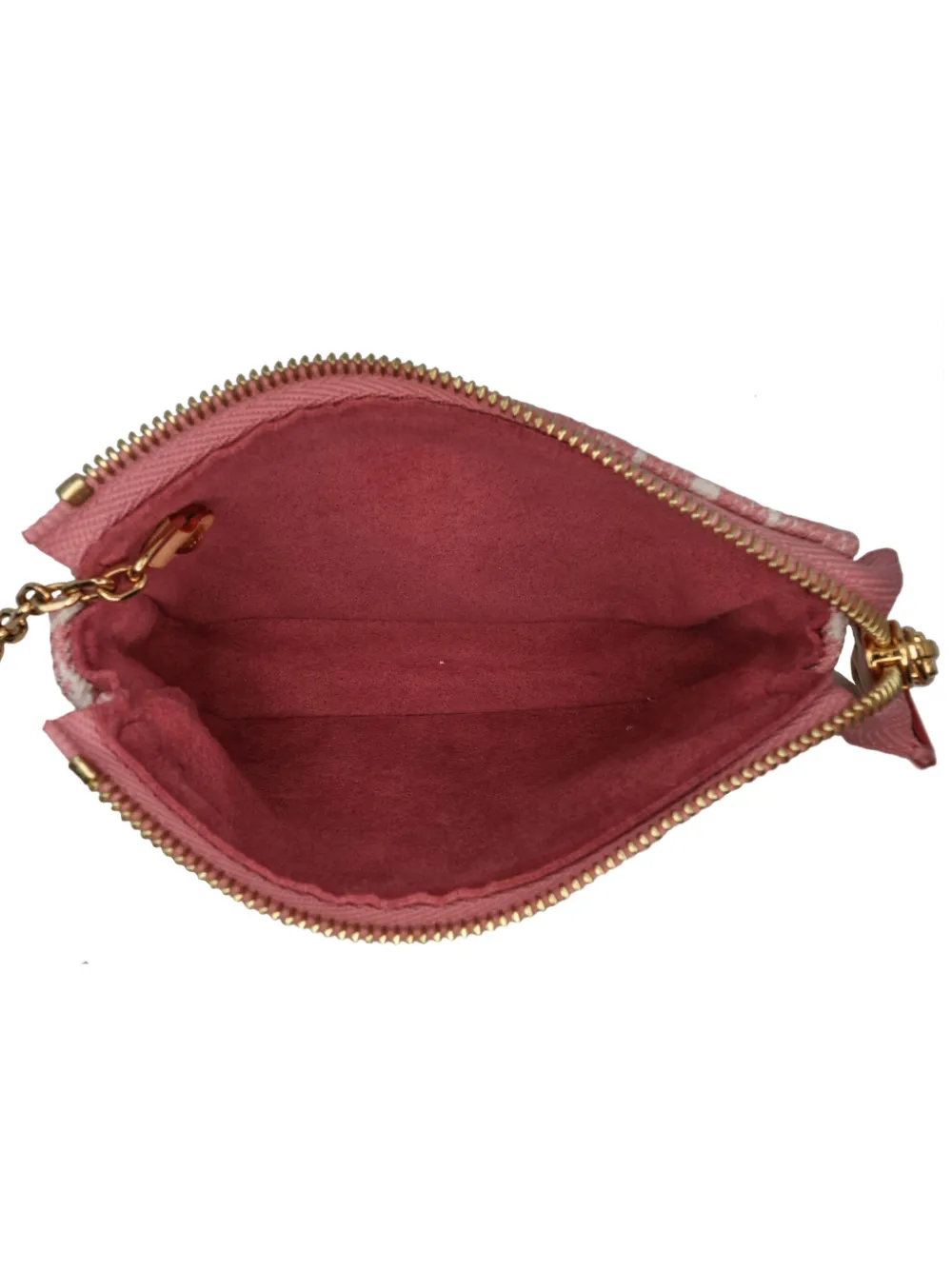 Pre-owned Louis Vuitton 2021-2024 Micro Monogram Jacquard Denim Pochette Accessoires Pouch In Pink