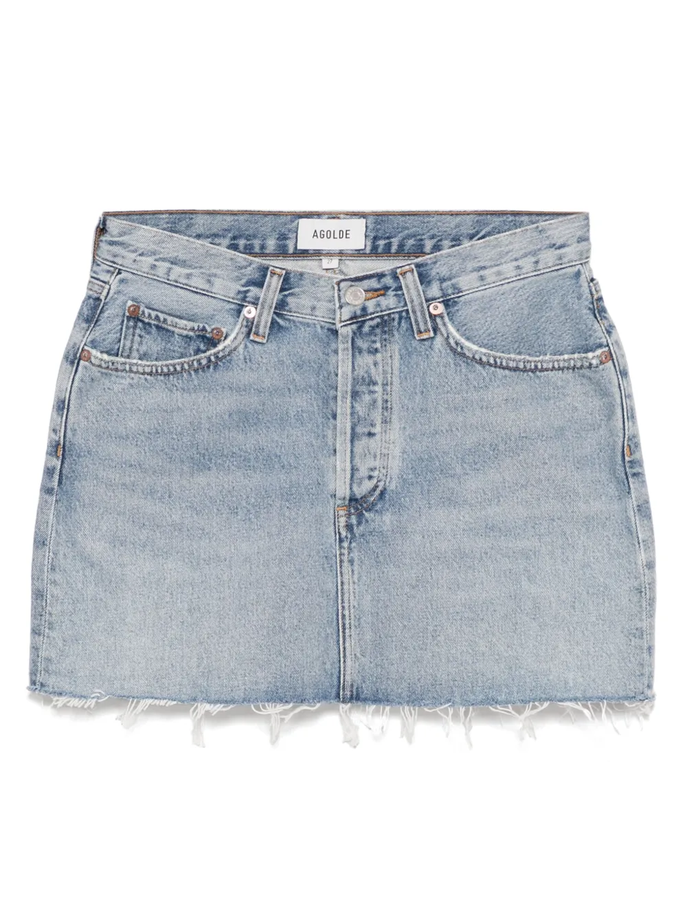 AGOLDE jupe à taille en v | bleu | Image 1