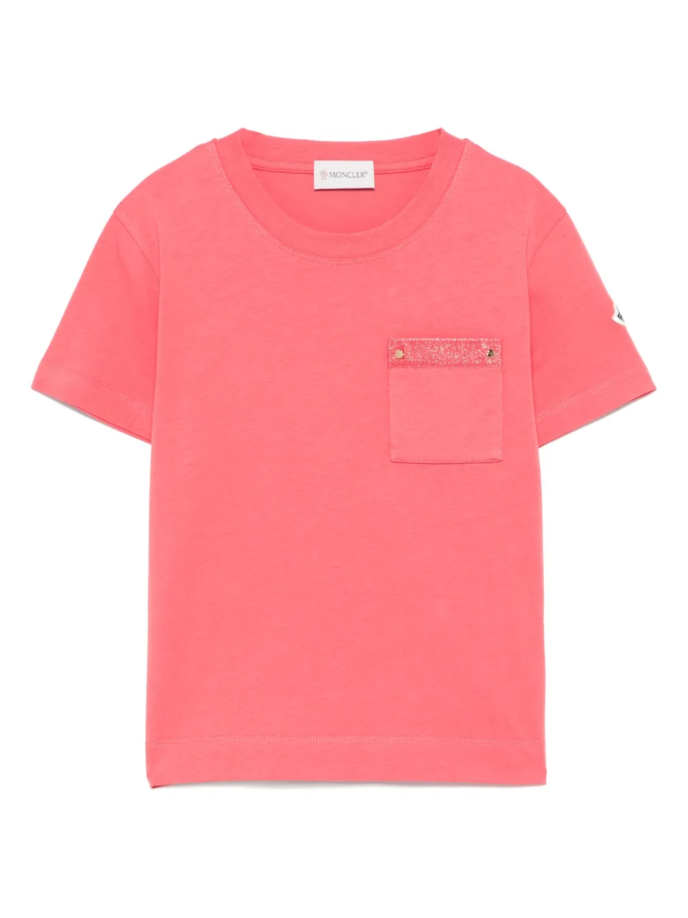 Moncler Enfant T-shirt met logopatch Roze