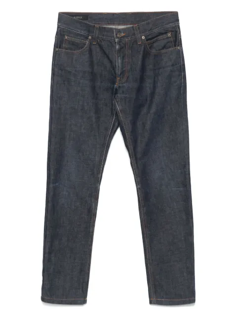 Gucci Pre-Owned 2000s logo-embroidered jeans