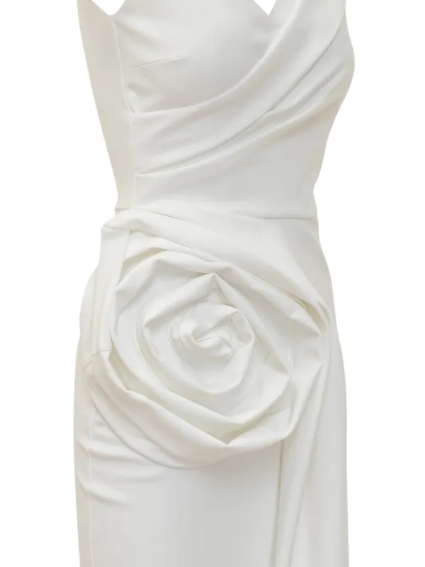 chiara boni la petite robe satin sash sheath dress Chiara Boni La Petite Robe Dresses