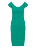 CHIARA BONI La Petite Robe off-the-shoulder fitted dress - Green