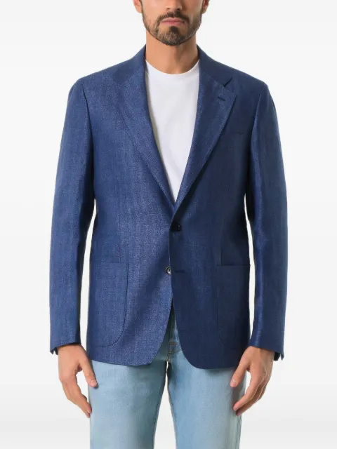 COLAMARINO patch-pocket linen blazer 