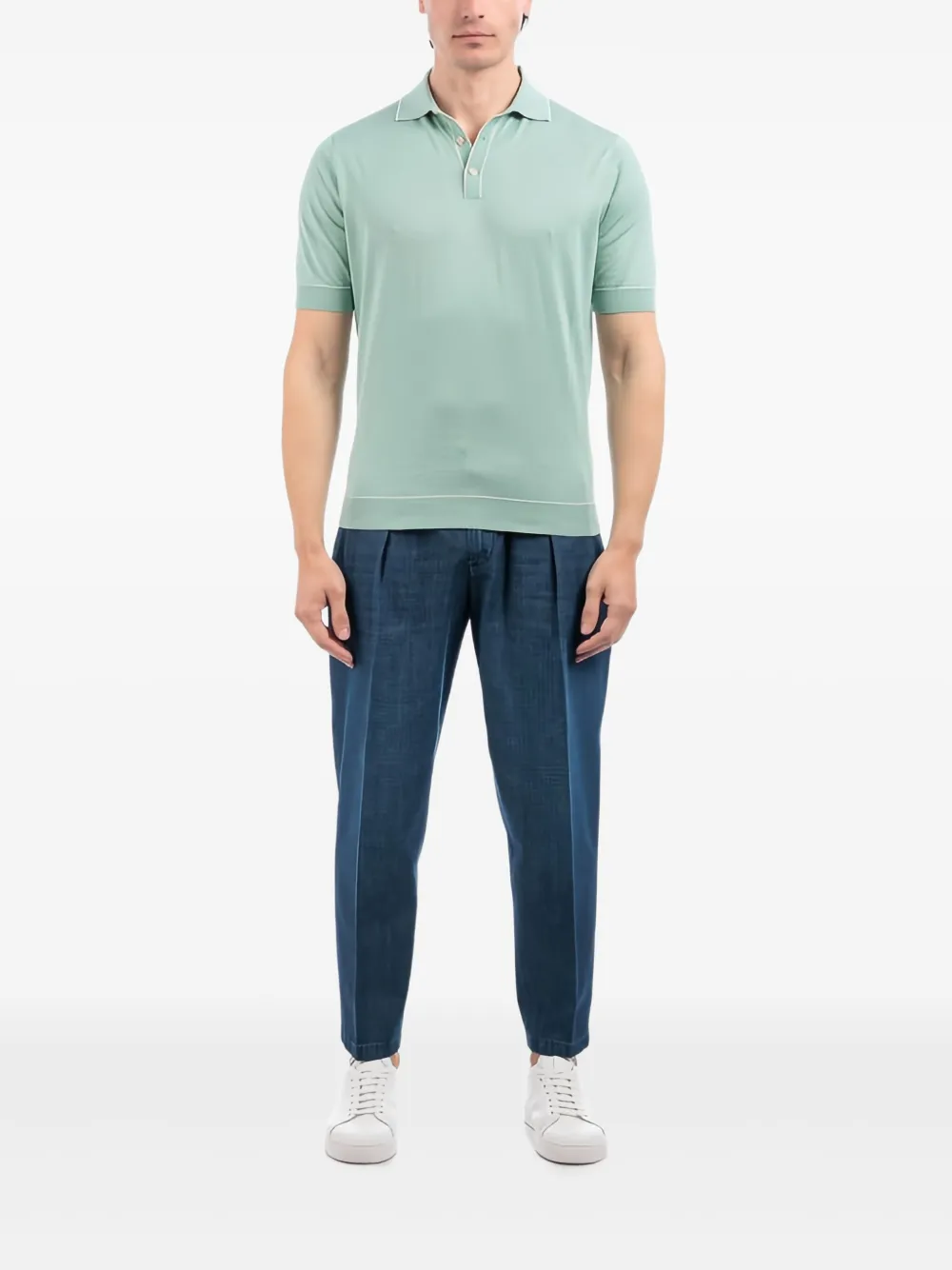 Filippo De Laurentiis polo à liserés contrastants | Image 2
