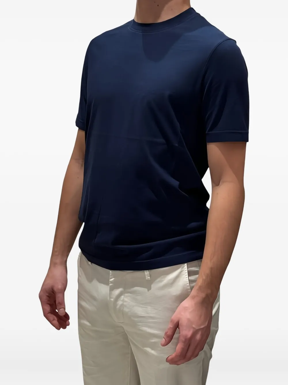 Filippo De Laurentiis T-shirt met ronde hals en korte mouwen Blauw