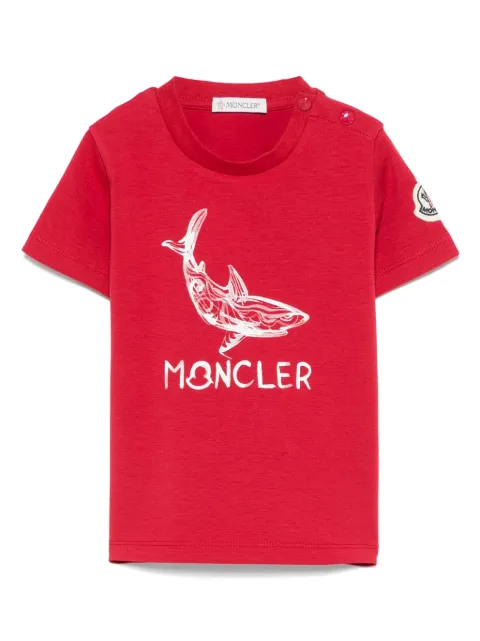 Moncler Enfant playera con logo acuático