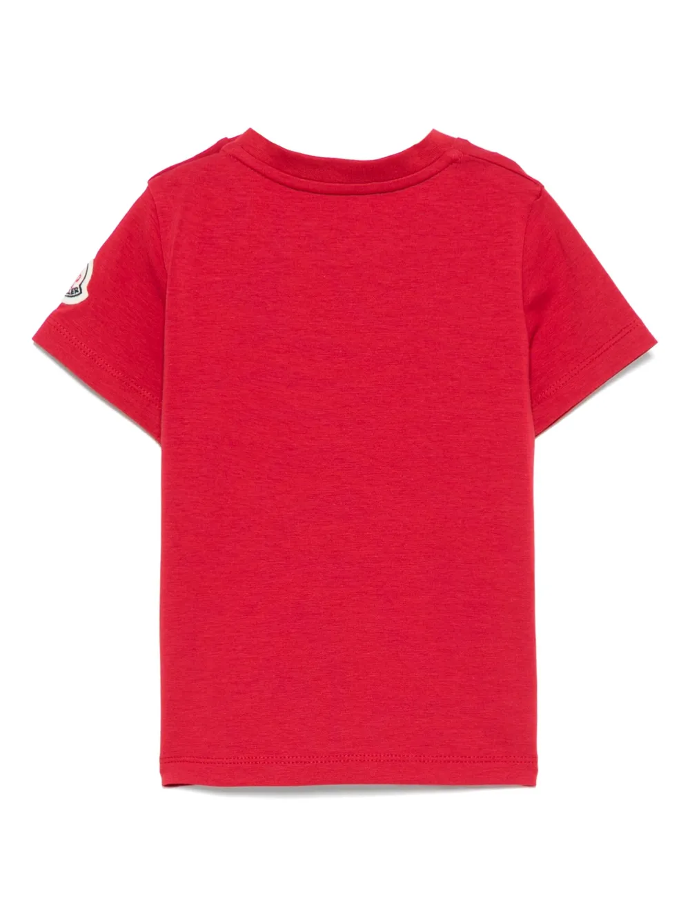 Moncler Enfant Katoenen T-shirt met logo Rood
