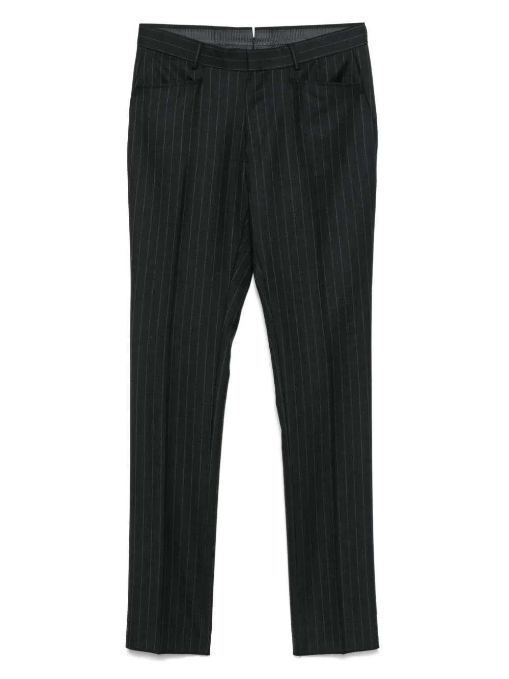 TOM FORD striped straight-leg trousers - グレー TOM FORD striped straight-leg trousers - グレー