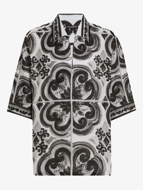 Dolce & Gabbana Camicia con stampa Maiolica