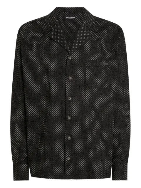 Dolce & Gabbana polka-dot revere shirt