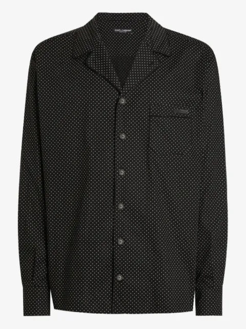 Dolce & Gabbana polka-dot revere shirt