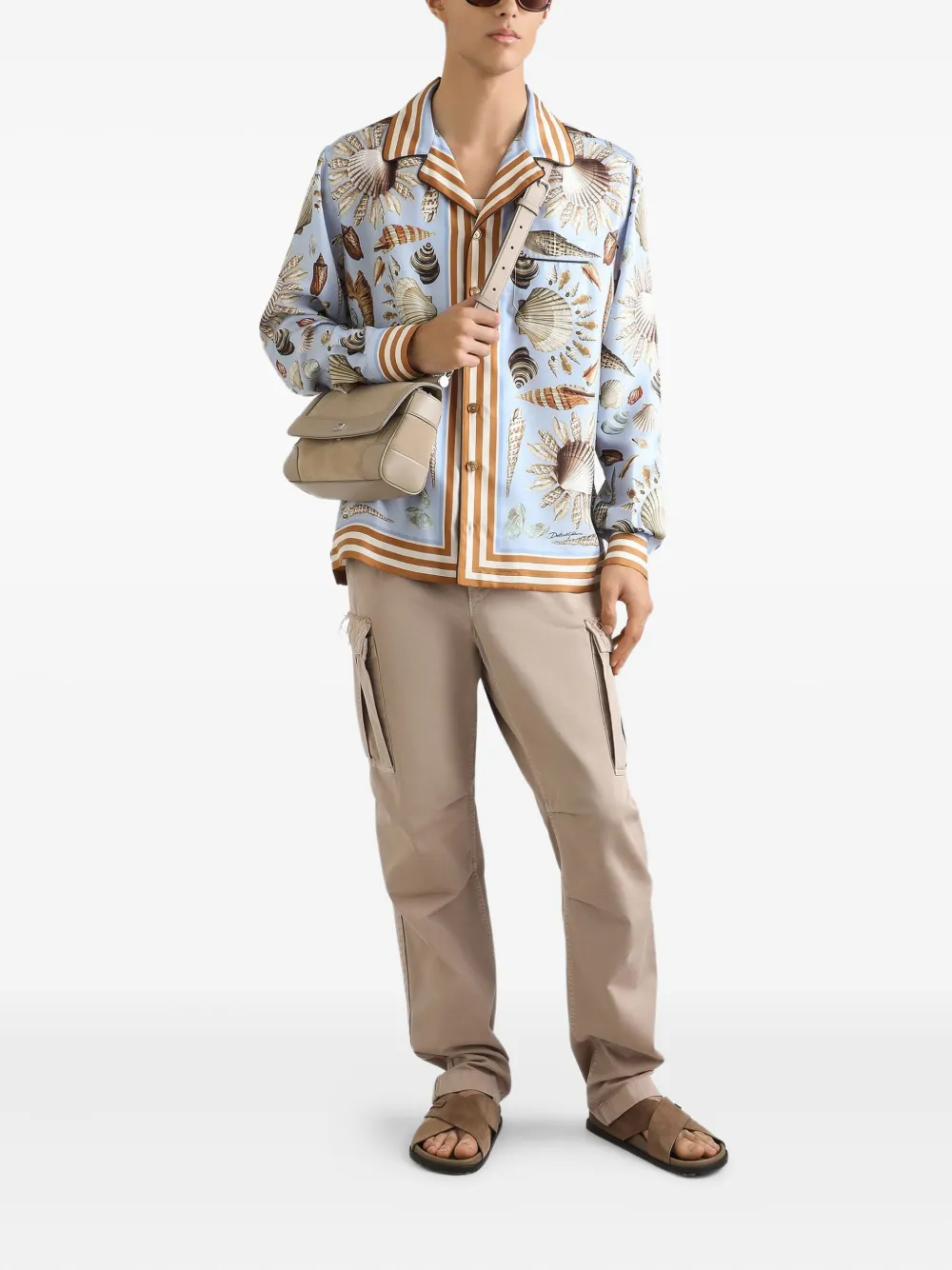 Dolce & Gabbana Overhemd met schelpenprint - Blauw