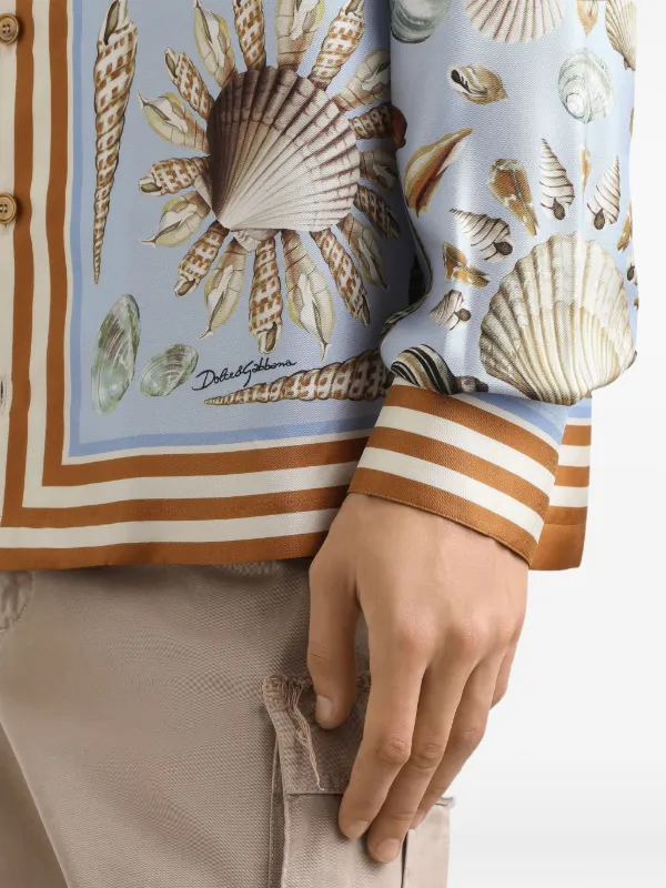 Dolce & Gabbana shell-print Shirt | Blue | FARFETCH