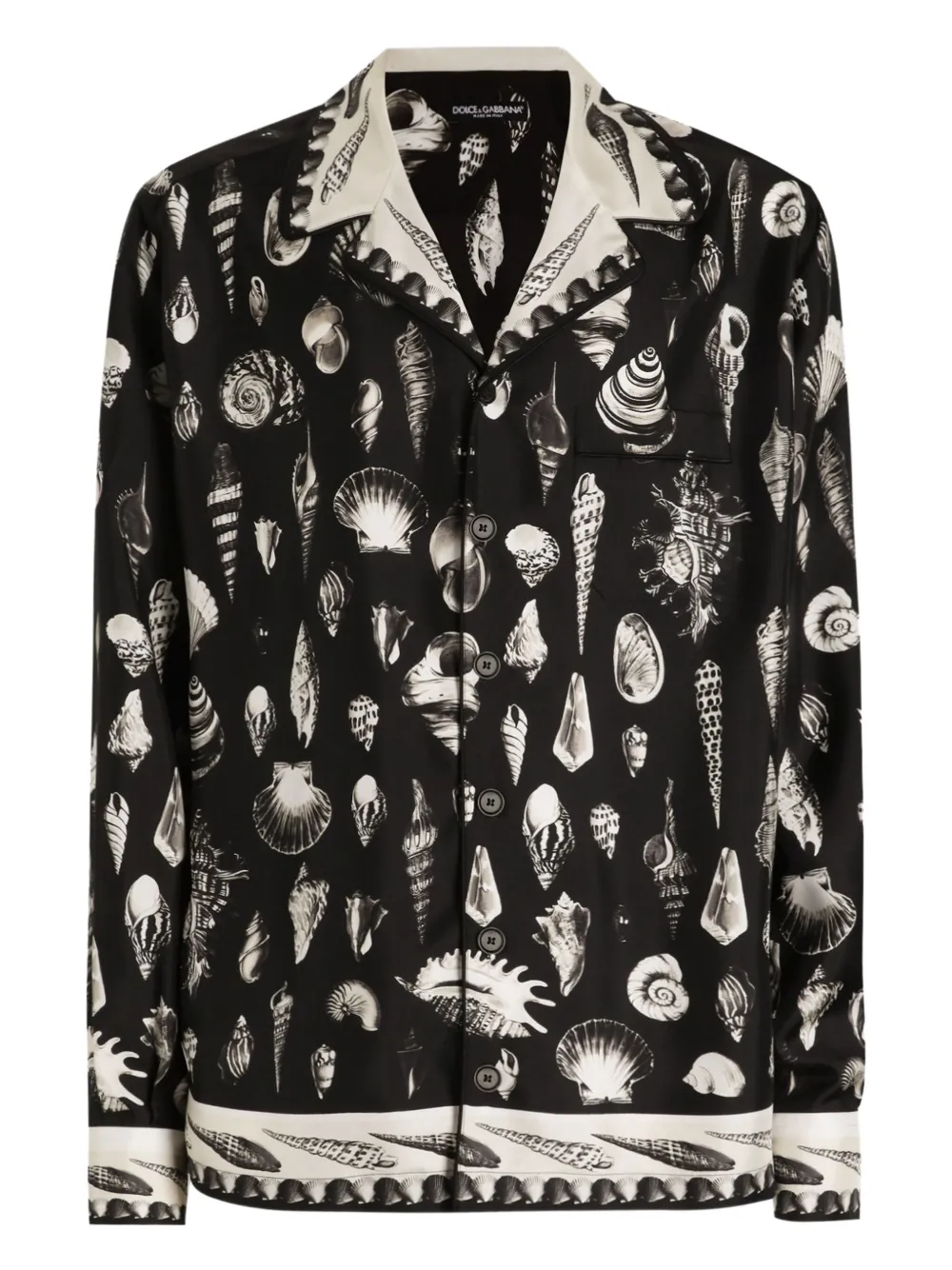 Dolce & Gabbana shell-print shirt | Black | Image 1